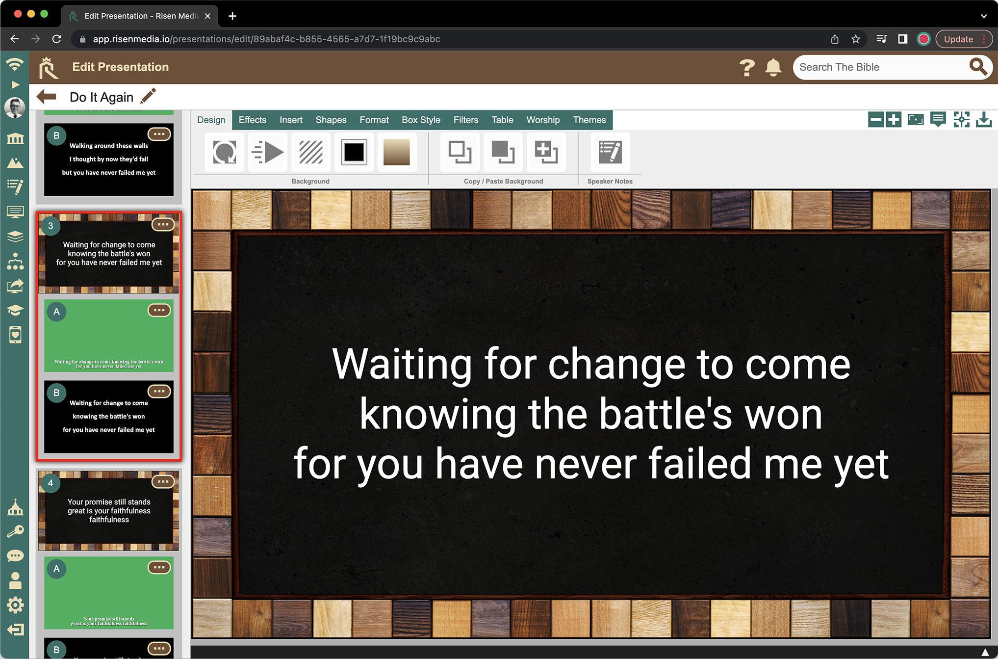 screenshot of Risen Media